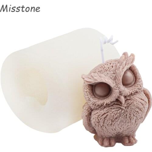 DIY Handmade Owl Soy Wax Silicone Molde Polymer Clay Resin Crafts Home Decor Tools Fondant Cake Candy Baking Utensil