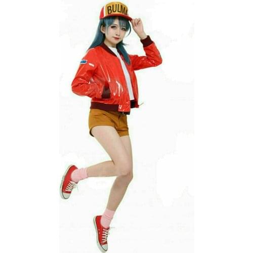 Brand new ! bulma Cosplay Costum Red Jacket with Hat Girl Cosplay Costum