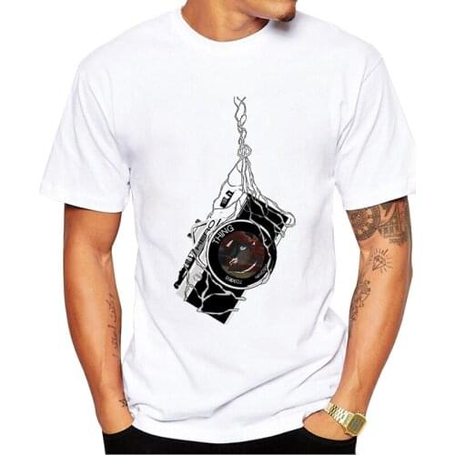 TEEHUB Hipster Vintage A Special Camera Angle Printed Men T-Shirt Short Sleeve Tshirts Street t shirts Cool Essential Tee