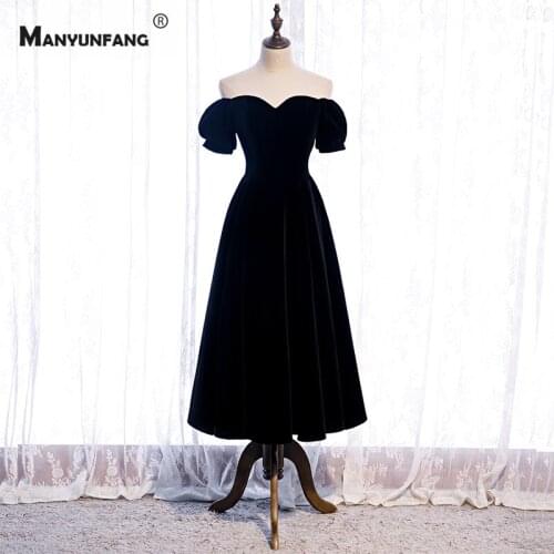 100% Real Sweetheart Neck Off the Shoulder Wedding Dress for Women High-End Ankle Length Zipper Back Bridesmaid Evening Gown