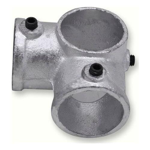 2Pieces/Lot (For 48mm Pipe)Fastener Connected Three Way Steel Pipe Joint Tee Connected