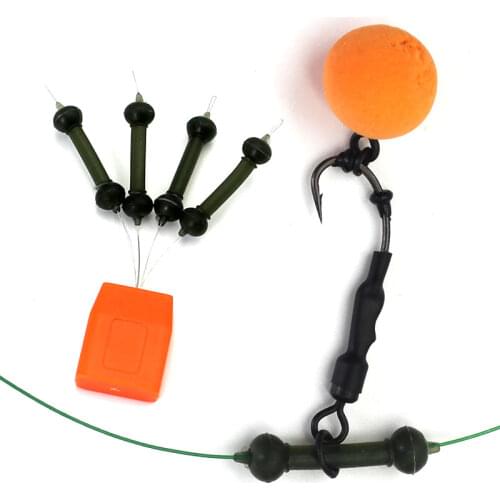 2 pack Carp Fishing Heli Hair Rigs Anti Tangle Sleeves Carp Fishing Line Aligner Chod Bead For Carp Feeder Fishing Accessories