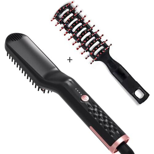 3 In 1 Hair Comb Beard Brush Straightener Hair Straighten Comb Multifunctional Beard Straightener Styling Multifunctional Brush