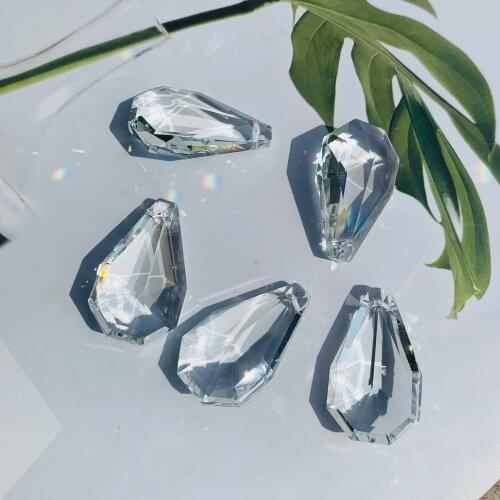 New Arrival 5PC Water drop Cystal Pendant DIY Chandelier Part Hanging Suncatcher Prism Jewelry Accessory Craft supply 50*20MM
