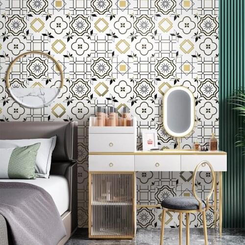 5Pcs Marble Mosaic Frosted Tile Floor Wall Sticker Kitchen Bathroom Home Renovation Wallpaper Non-slip Thicken Wall Decals