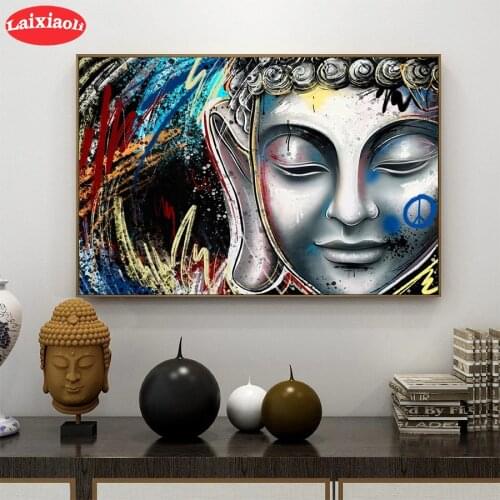 5D DIY Diamond Abstract painted buddha religion Embroidery Picture Diamond Painting Cross Stitch Mosaic New Arrival Wall Art