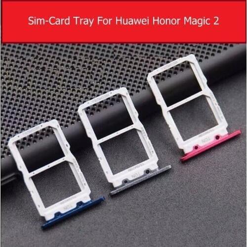 Sim Card Tray Adapters For Huawei Honor Magic 2 TNY-TL00 Sim Card Reader Slot Socket Holder Replacement Repair Parts