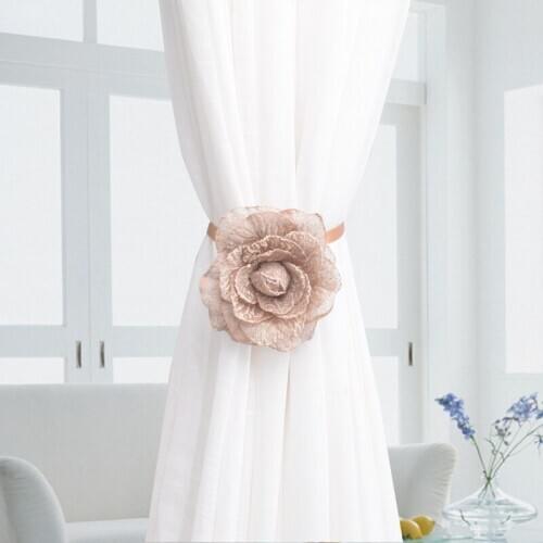 Big Flower Magnet Curtain Buckle Flower Shaped Magnet Curtain Tieback Magnetic Curtains Buckle Window Screening Clip Holder