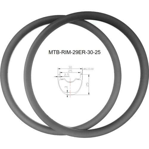 Graphene mtb disc bike rims 29er tubeless carbon mtb rim 30x25mm hookless disc mtb rims tubeless 29 tape 380g mtb disc rim 29