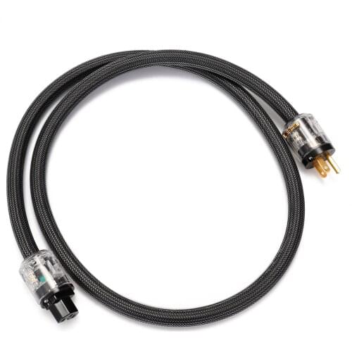 Pure Copper with Shielded HiFi Power Cord Professional Audio AC Amplifier Wire AC Power Cable Portable