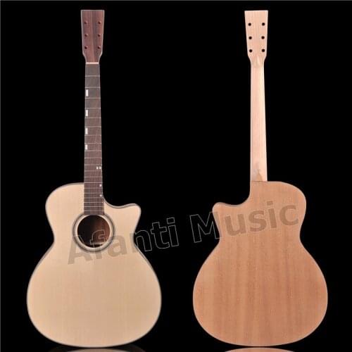 41 inch Acoustic guitar kit / Solid Spruce top / Sapele back and sides/ DIY guitar kit AFANTI Acoustic guitar (AFA-953S)