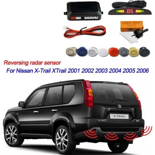4 Sensor Kit Reverse Parking Sensor Sound Alarm For Nissan X-Trail XTrail 2001 2002 2003 2004 2005 2006 Free Shipping