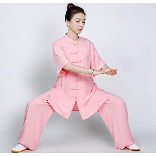 Hot Unisex Tai Chi Taiji Kung Fu Uniforms Chinese Style Traditional Sets Shaolin Wushu Morning Exercise Costumes