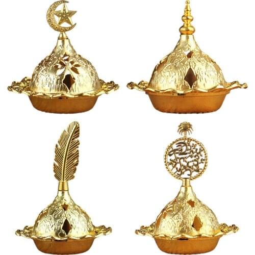 Incense Burner For Home Middle East European Style Incense Burner Home Metal Decorative Delicate Golden Ornament