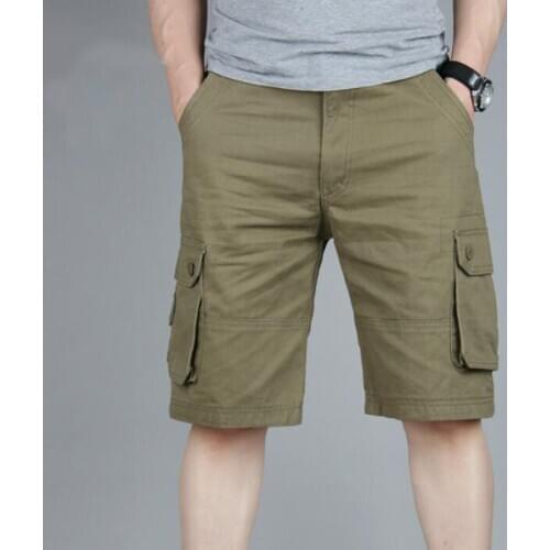 Summer Multi-pocket Casual Shorts Mens Thin Pants Military Cargo Shorts Tactical Shorts Men Cotton Loose Work Casual Short Pant