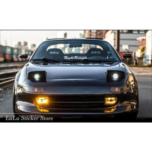 LuLuSticker #023 Front Side Windshield Car Reflective 3M Stickers and Decals Japanese JDM Night Runner Moto Stickers