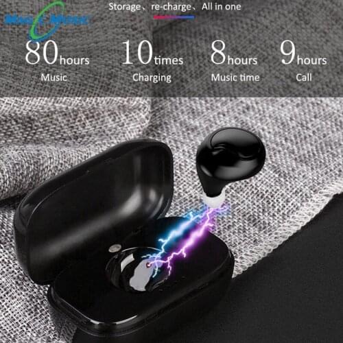 Magic Music mini bluetooth earphone wireless bluetooth headset handfree in ear with Charging Box For iPhone Samsung xiaomi