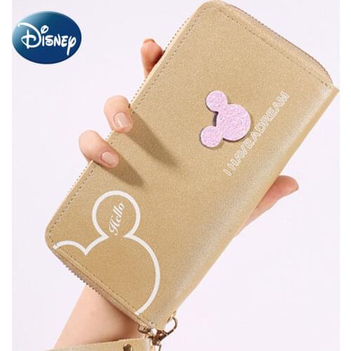 2021 Hot Sale Fashion Ladies Wallet Long Zipper Female Clutch Large Capacity Multifunctional Trendy Mickey Childrens Coin Purse