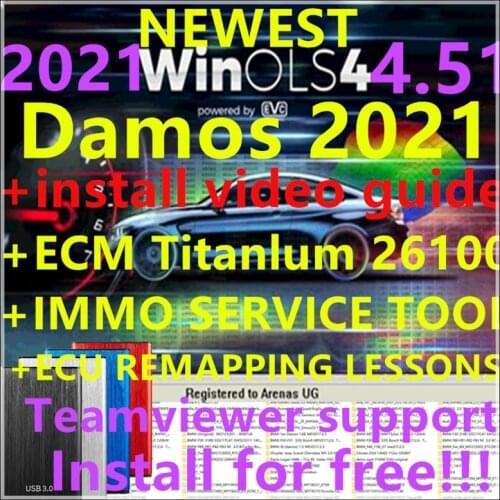 2021 HOT sale Newest WinOLS 4.51 +2020 NEW damos With Plugins More Functions Auto ECU Chip Tuning Software VMWARE