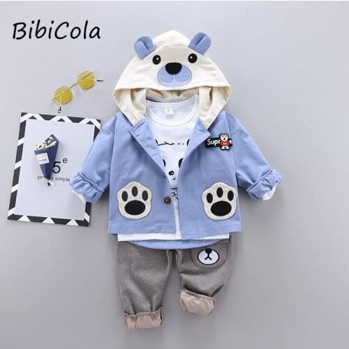 Baby new childrens suit male baby spring and autumn models 1-4 years old baby clothes casual red panda three-piece suit