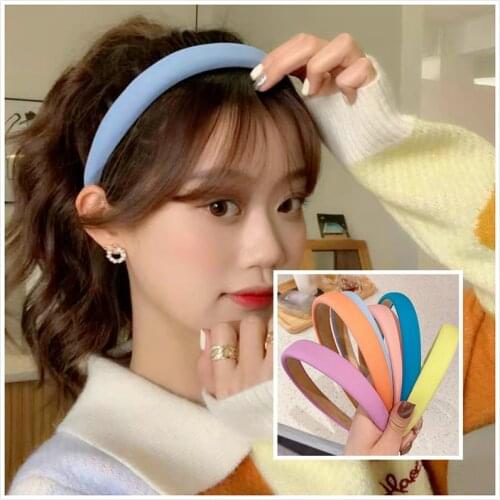 New Fashion Simple Fresh Summer Hairband For Women Candy Color Classic Headband Casual Turban Adult Hair Accessories
