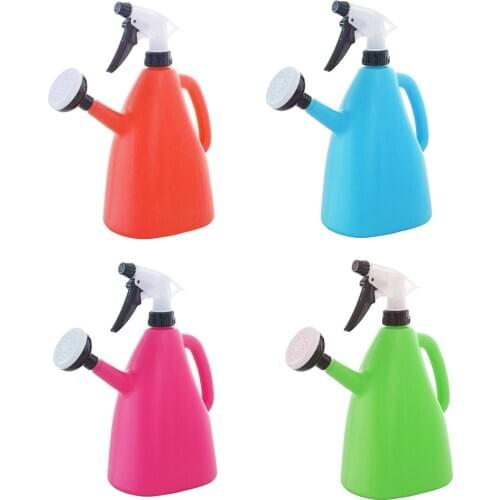 Plastic 1000ml Garden Watering Can Spray Bottle Multifunction Plant Watering Kettle Hand Pressure Watering Can