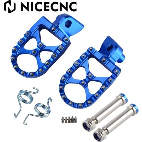 1x Pair 57mm Motorcycle Footrest Footpeg Foot Pegs For Yamaha YZ125 YZ250 YZ125X YZ250F YZ250X YZ250FX YZ450F 450FX WR250F 450F