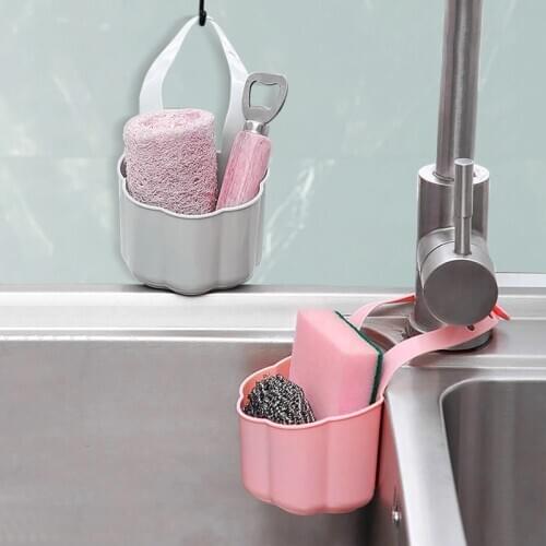 Kitchen Sink Drain Rack Sponge Soap Debris Rack Plastic Hanging Storage Basket Faucet Organizer Shelf Portable Home Kitchen Tool