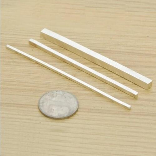 1x1mm 999 Sterling Silver Wire square Wire Solid For Jewelry DIY Sterling Silver Beading Cable