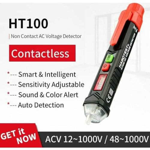 HABOTEST AC Electricity Test Pen Non-contact Voltage Detector LCD Bargraph Display AC 12-1000V Detect Pen
