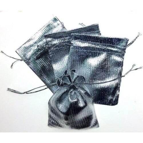 7*9cm 200pcs Handmade Silver Drawstring Bags For Wedding/Party/Christmas/Gift/Jewelry Pouches Packaging Bags
