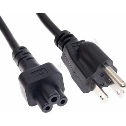 0.3m US NEMA 5-15P to IEC C5 AC Power Cord, American Standard Three plug to C5 Extension Cable For Notebook