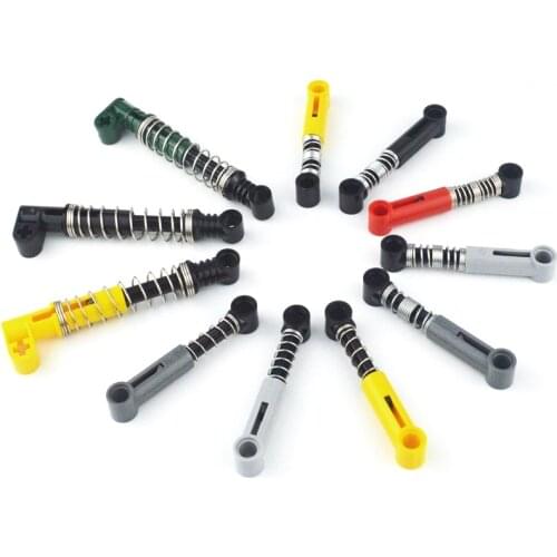 Technical Building Blocks Self-Locking Bricks Shock Absorber 6.5L (soft Spring) compatible All Brands NOC6027566-Y MOC Accessory
