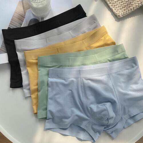3 Pieces Men Panties Shorts Underwear Boxer Shorts Cotton Modal Soft Solid Color Underwear Comfortable Underpants 2020 Sale