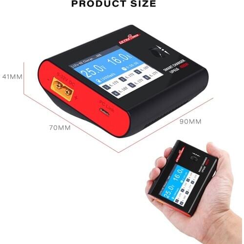 UP616 400W 16A Smart Pocket Charger Discharger for RC Car Drone airplane Li Po Li Hv Li-Ion Li-Fe NiMH Ni-Cd Pb Battery