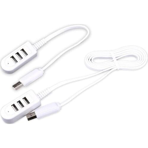 3 Port USB Hub Extend Cable Data Transfer Device Charging USB Adapter 1.2m USB 2.0 Splitter Laptop PC Computer USB Extender