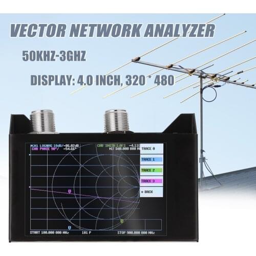 NanoVNA V2 Vector Network Analyzer 4 inch Touching Screen 3G SAA-2N Antenna Analyzer Shortwave HF VHF UHF with Iron Housing