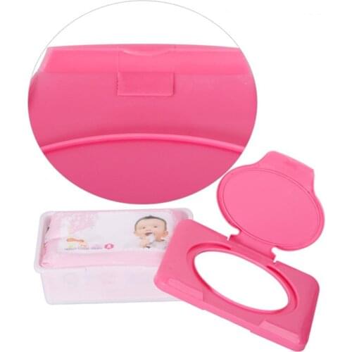 1PCS Plastic Dry Wet Tissue Box Case Baby Wipes Press Pop-up Design Home Tissue Holder Accessories Pink Blue Colors