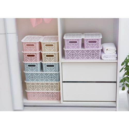 1PC Hollow Underwear Bra Storage Box Drawer Closet Organizers Boxes Scarfs Socks Desktop Cosmetic Sundries Finishing Box NH 002