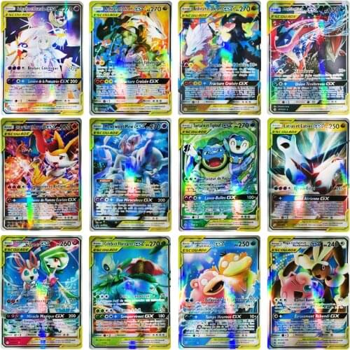 300Pcs No Repeat Pokemon French Card Shining TAKARA TOMY Cards Game EX GX TAG TEAM VMAX MEGA Battle Carte Trading Children Toy