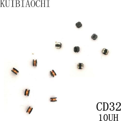 50pcs/lot SMD Power Inductor CD32 10UH 100 3.5*3*2mm Unshielded winding inductor CD32