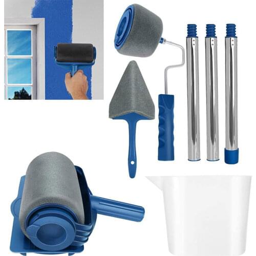 8 Pieces Of Multifunctional Wall Decoration Paint Roller Corner Brush Household DIY Tool Brush Set Easy To Operate Roller Brush