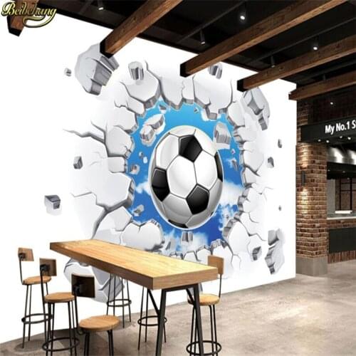 Beibehang wall paper papel de parede 3d wood man football background murals living room bedroom study paper wallpaper 3d wall