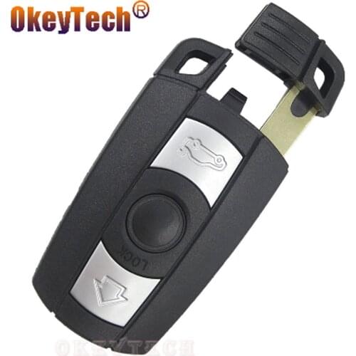 OkeyTech 3 Buttons Car Key Fob Case For BMW E60 E90 E92 E70 E71 E72 E82 E87 E88 E89 X5 X6 For 1 3 5 6 Series Remote Smart Key