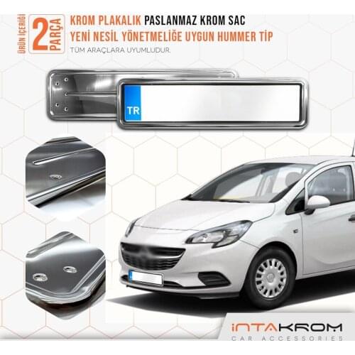 For Opel Corsa Chrome Plates Of Hummer type 2 PCs Chrome Styling Accessories Car Outdoor Track Modified Designed Stainless steel