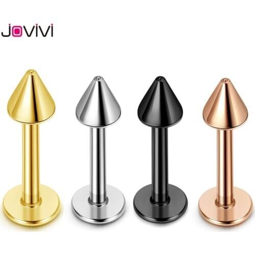 Jovivi Stainless Steel Larbet Medusa Monroe Ring Lip Studs 1.2mm 16G Nose Studs Ears Studs Multi-Used Body Piercing Jewellery