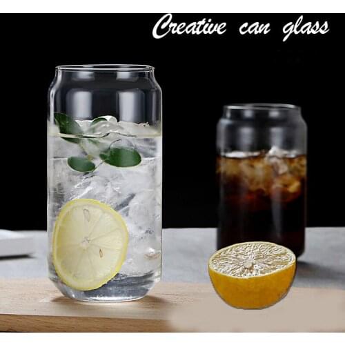 Hot 350ml-550ml Beer Milk Cola Juice Cold Drink Cup Nordic Minimalist Transparent Glass Drinking Tool Restaurant Drinking Set