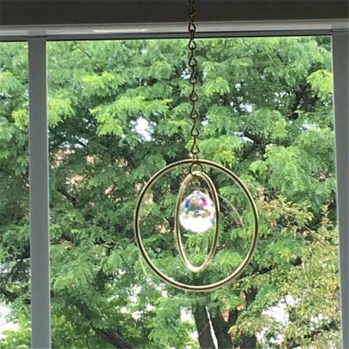 BOHEMIA Sun Catcher Rainbow Maker Window Crystal Car Charms Prisms Suncatcher Boho Home Decor Light Catchers Room Decoration