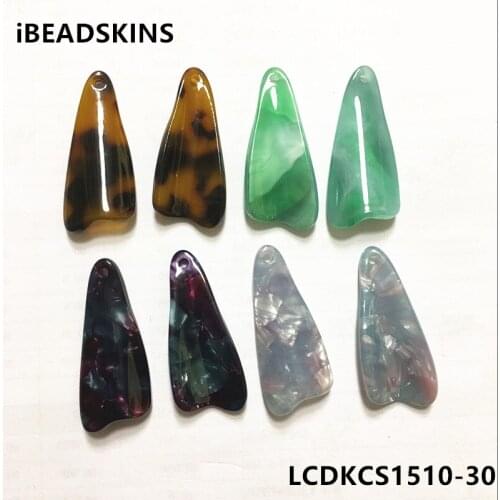 New arrival! 36x16mm 100pcs/lot acetic acid curved drop-shape charm beads for earring/Jewelry DIY