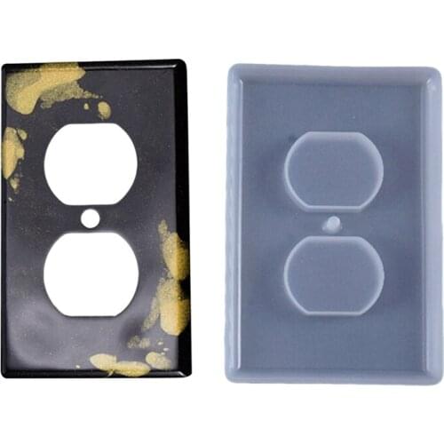 Multi Hole USB Socket Panel Light Switch Cover Silicone Mould DIY Crafts Casting Tool Crystal Epoxy Mold Drop Shipping